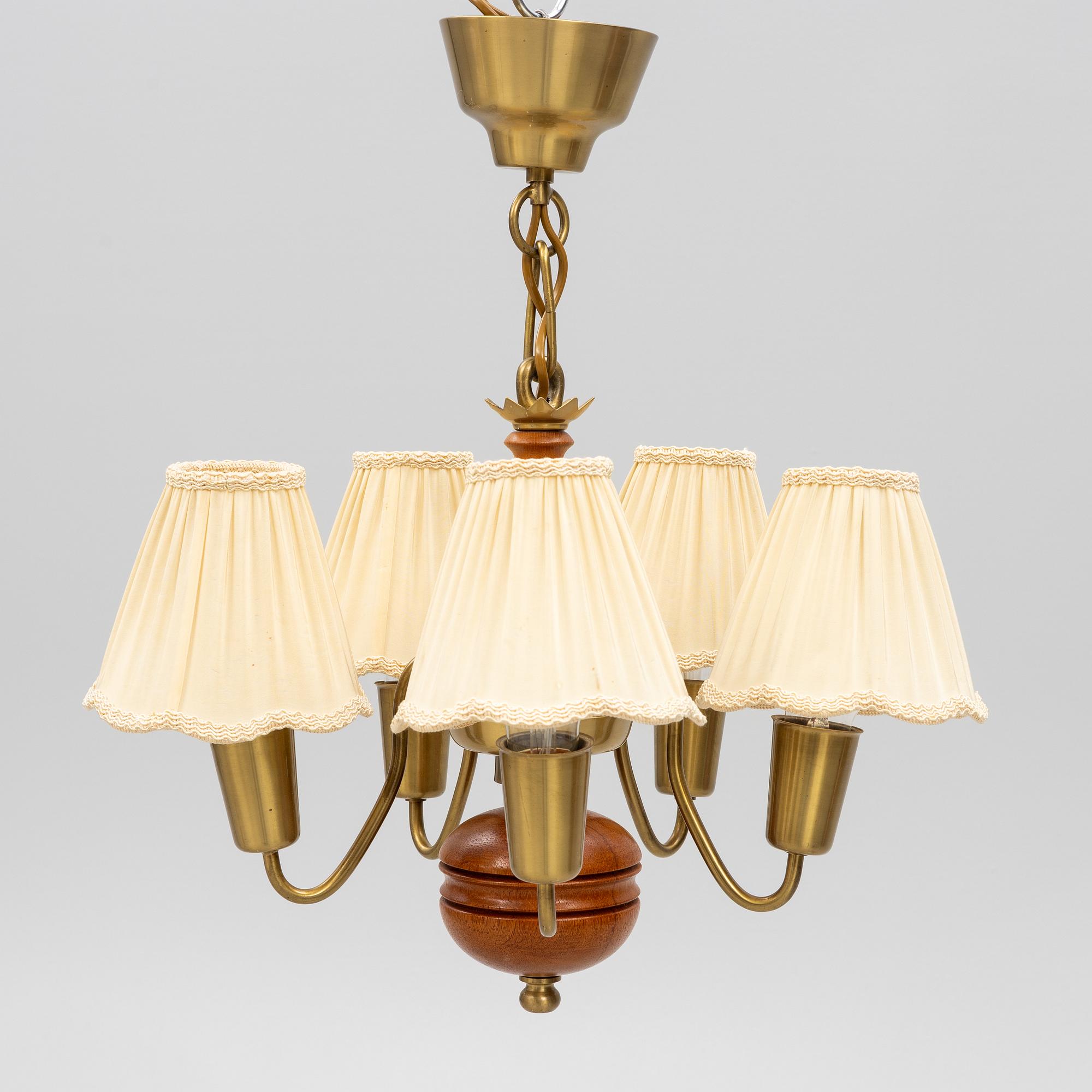 Hans Bergström, taklampa, modell nr 115, Atelje Lyktan, 1940-tal.