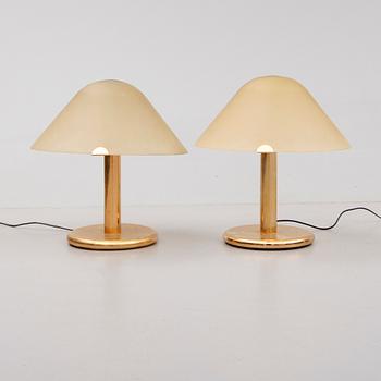 BORDSLAMPOR, 1 par, Italien, 1900-talets andra hälft.