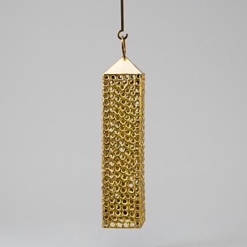 a brass ceiling light by Pierre Forsell for Skultuna.