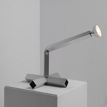 David Taylor, a unique table lamp, "Aluminium Table Lamp (Light)", Studio Mellösaverken, Sweden, 2025.