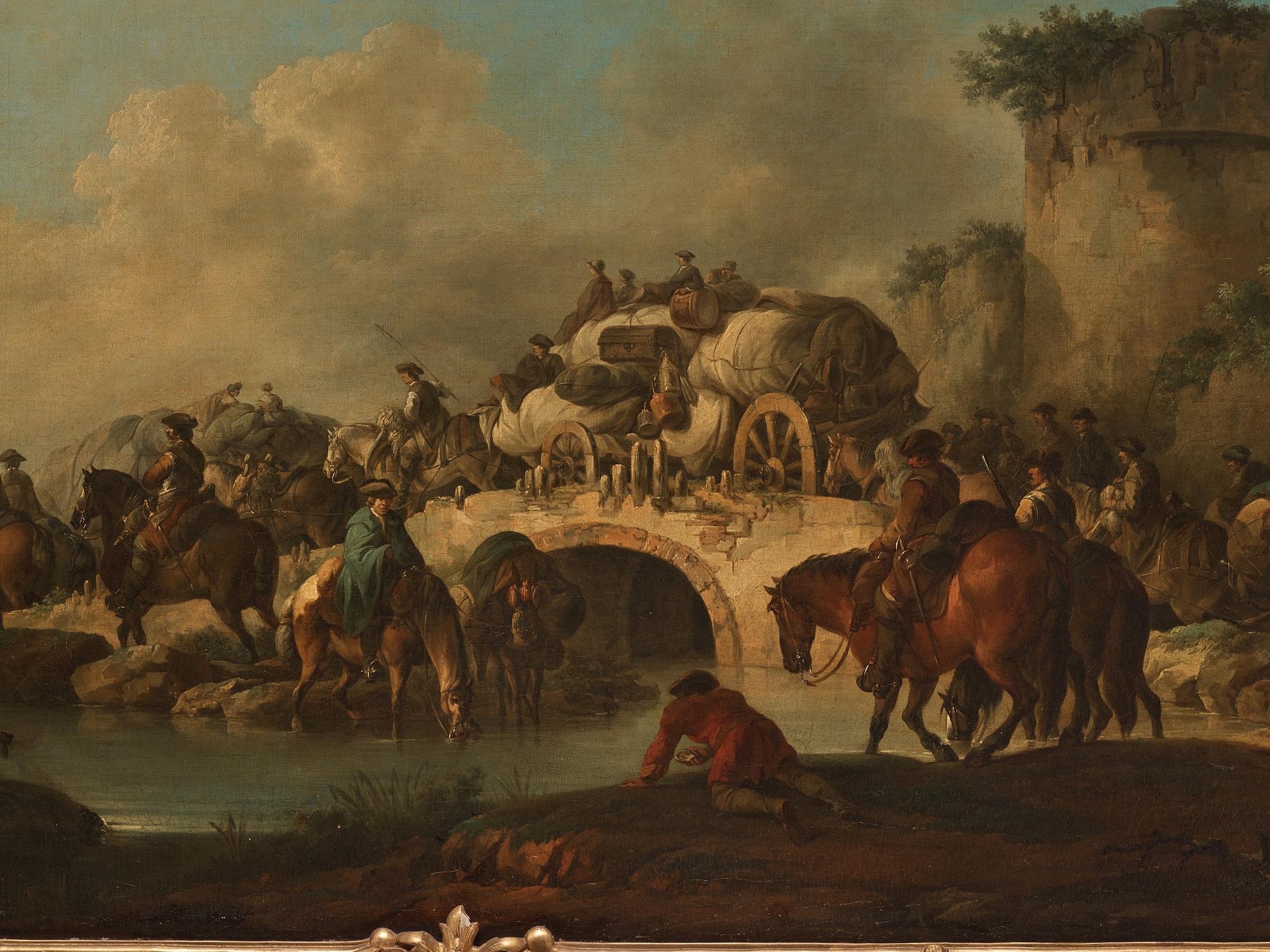 Francesco Giuseppe Casanova Attributed to, Military troop.
