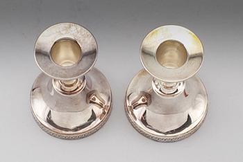 LJUSSTAKAR, 1 par, silver, Ceson, Göteborg 1985.