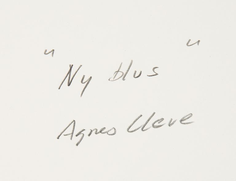 Agnes Cleve, pastel on paper, signed.