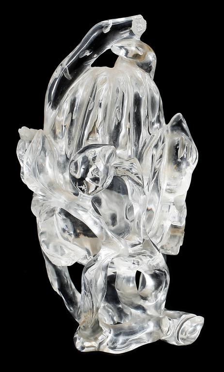 A chinese rock-chrystal scupture of 'buddas hand'.