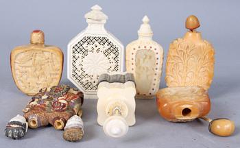 SNUSFLASKOR, 7 st, orientaliska, 1900-tal.