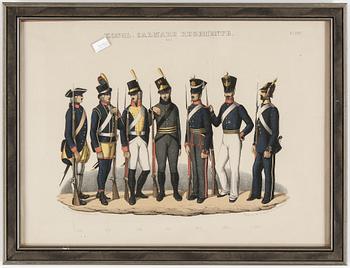 LITOGRAFIER, 5 stycken, 1800-talets andra hälft.