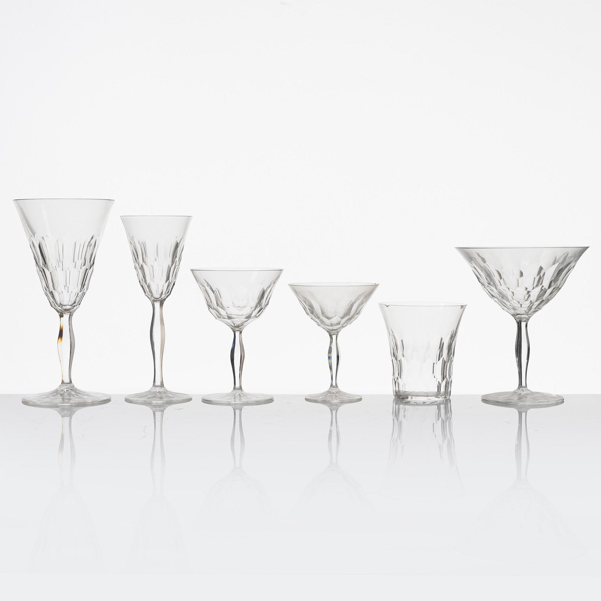 Simon Gate, glasservis, 62 delar, "Gate, Orrefors.