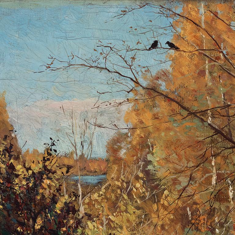 Axel Fahlcrantz, Autumn landscape, Engelsberg.