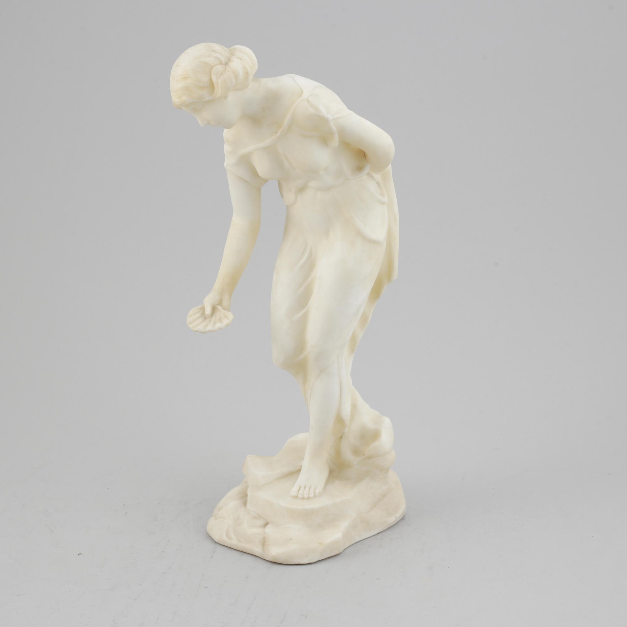 Ludwig Eisenberger, sculpture, alabaster, signed.