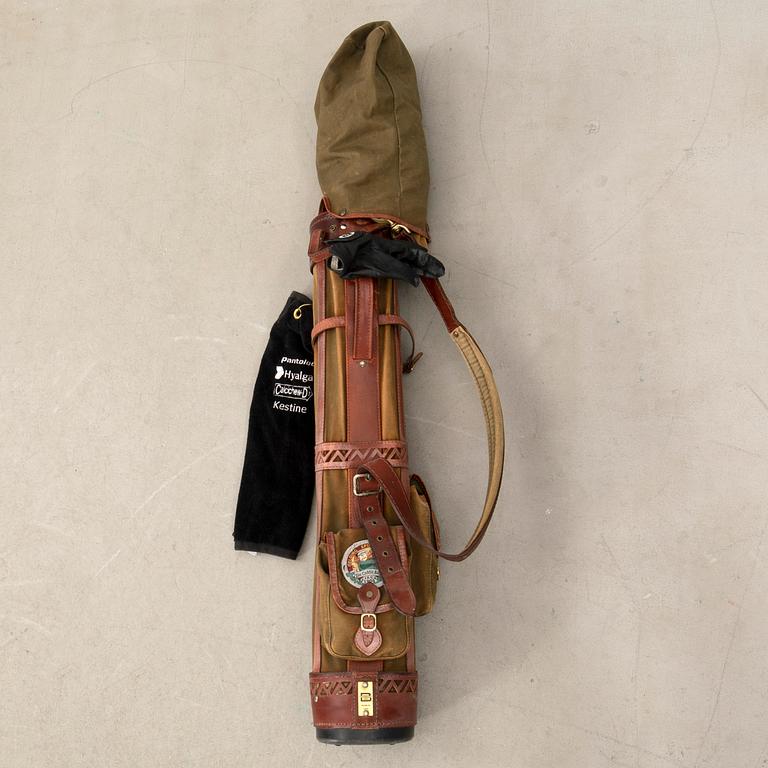 Golf clubs with bag Scotland first half of the 20th century.