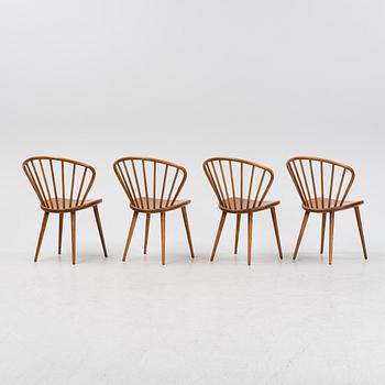 A set of four stained oak 'Miss Holly' chairs by Jonas Lindvall for Stolab, daterade 2019.