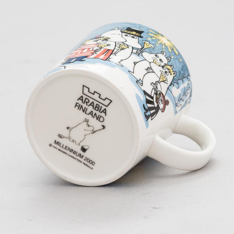 MOOMIN-MUG, porcelain, 'Millennium', Moomin Characters, Arabia 1999-2000.