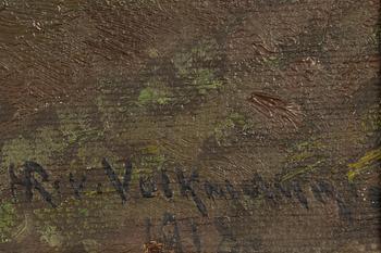 Hans Richard von Volkmann, oil on canvas, signed and dated 1918.