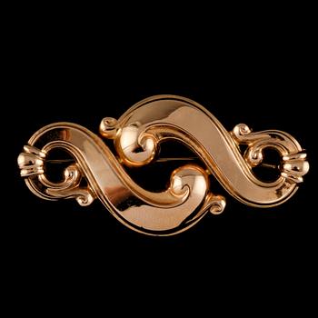 BROSCH, 18k guld, Ceson, Göteborg, 1935. Vikt 7 g.