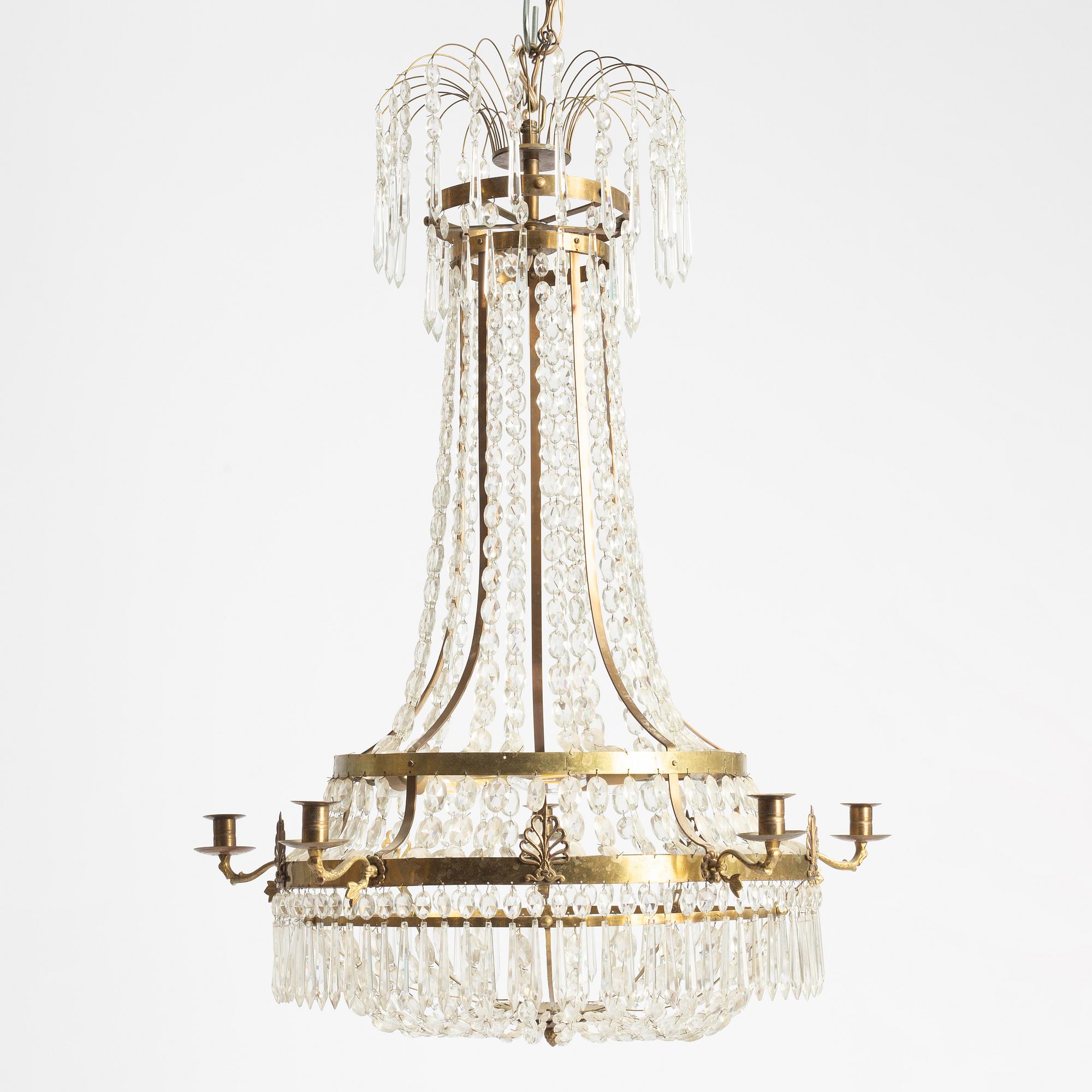 Chandelier, Gustavian style, 19th century.
