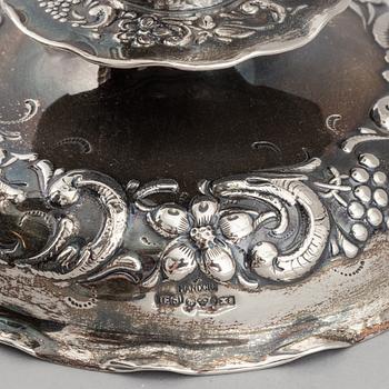 Tenn & Silver Ab, ljusstakar, ett par, silver, barockstil, Göteborg 1948.