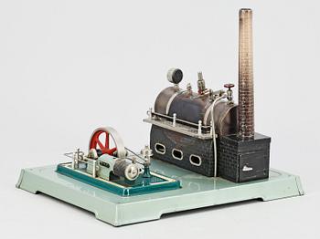 ÅNGMASKIN, plåt, "Fleischmann",Västtyskland, 1950-tal.