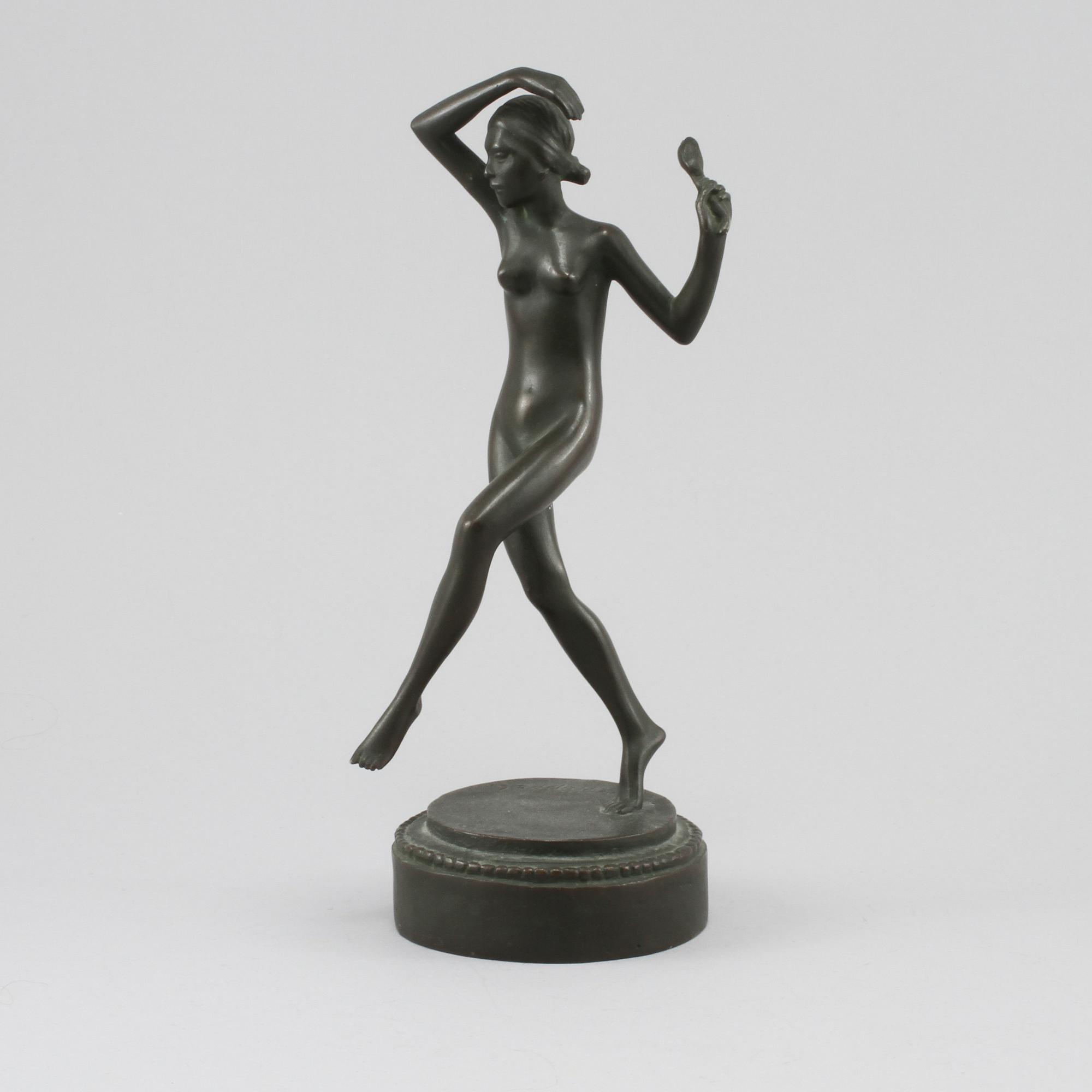 ARVID KNÖPPEL, skulptur, patinerad brons, signerad.