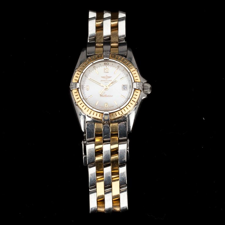 ARMBANDSUR, dam. Breitling Callistino stål, guld. 
D 52045.1 ja 4979.