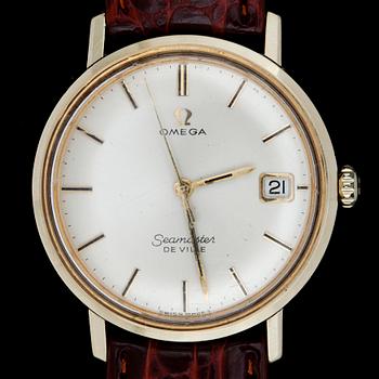 HERRARMBANDSUR, Omega Seamaster de Ville, guld på stål, 1950-70-tal.