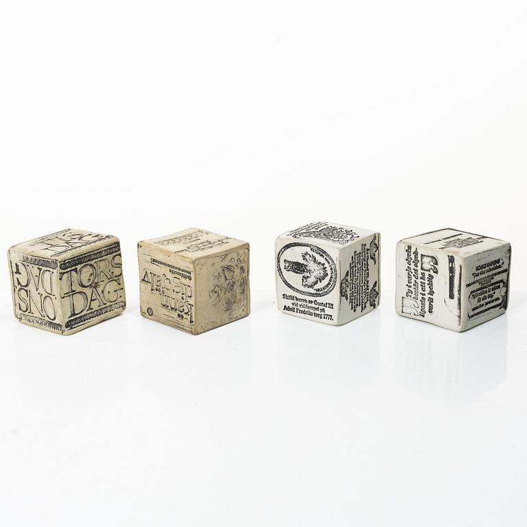 Bengt Berglund, Seven cubes, 'Kultsten', Gustavsberg, 1970s.