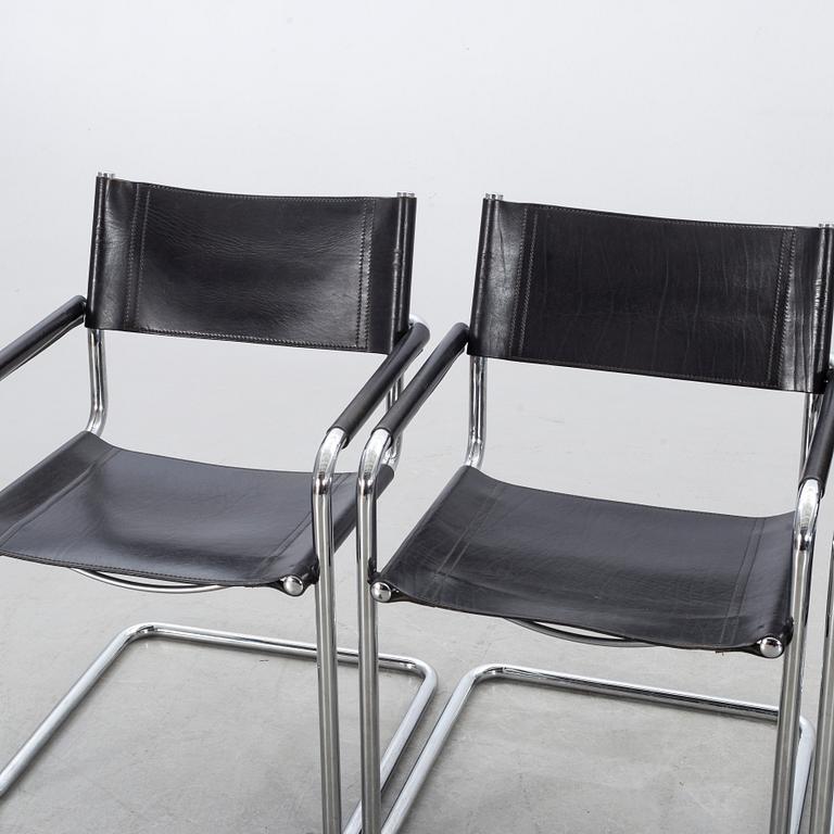 CHAIRS, 4, second half of the 20th century, likely Italy.