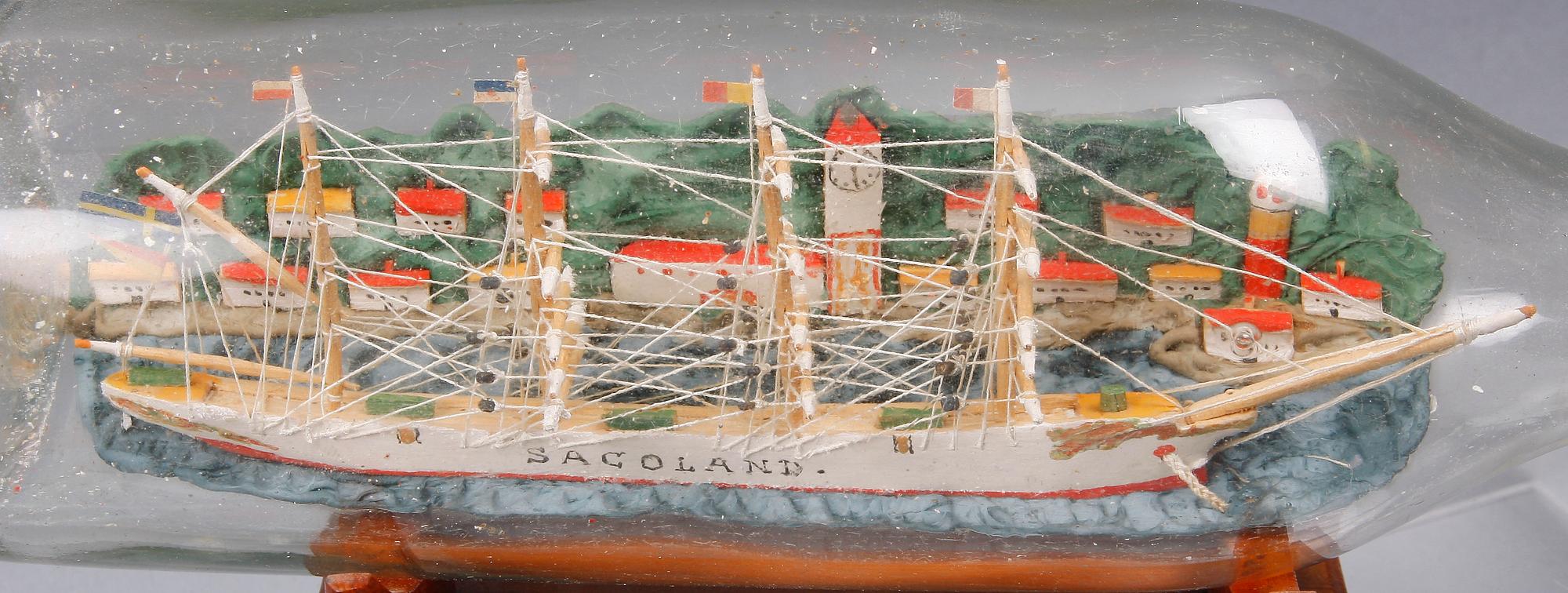 FLASKSKEPP, 3 st, sent 1900-tal.