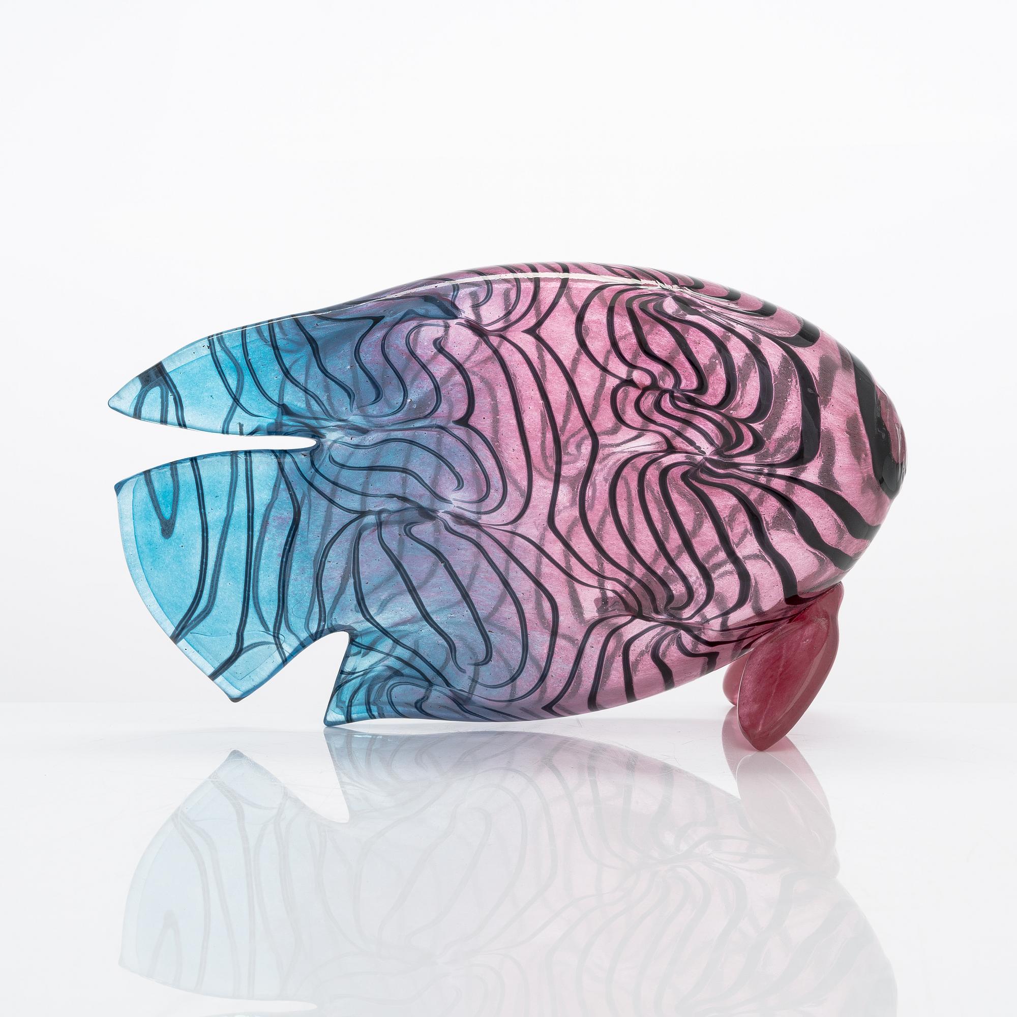 Kerttu Nurminen, a glass sculpture signed K. Nurminen, Nuutajärvi.
