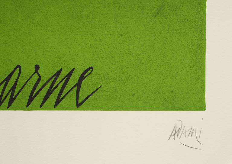 VALERIO ADAMI, färglitografi, HC, sign.