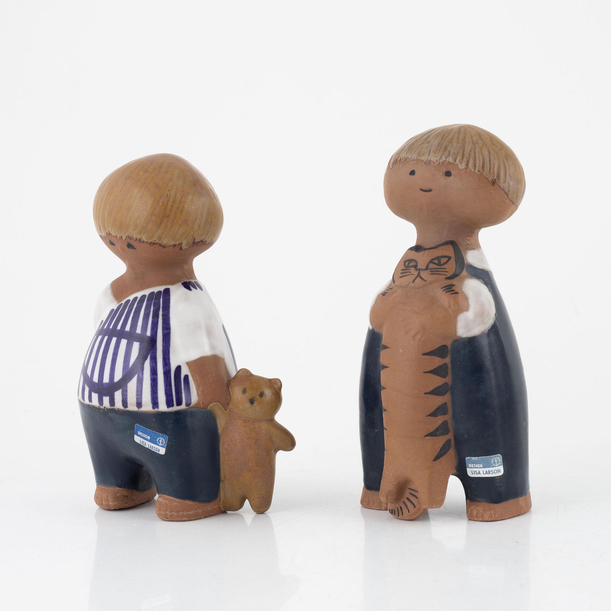 Lisa Larson, figuriner, 7 st, Gustavsberg.