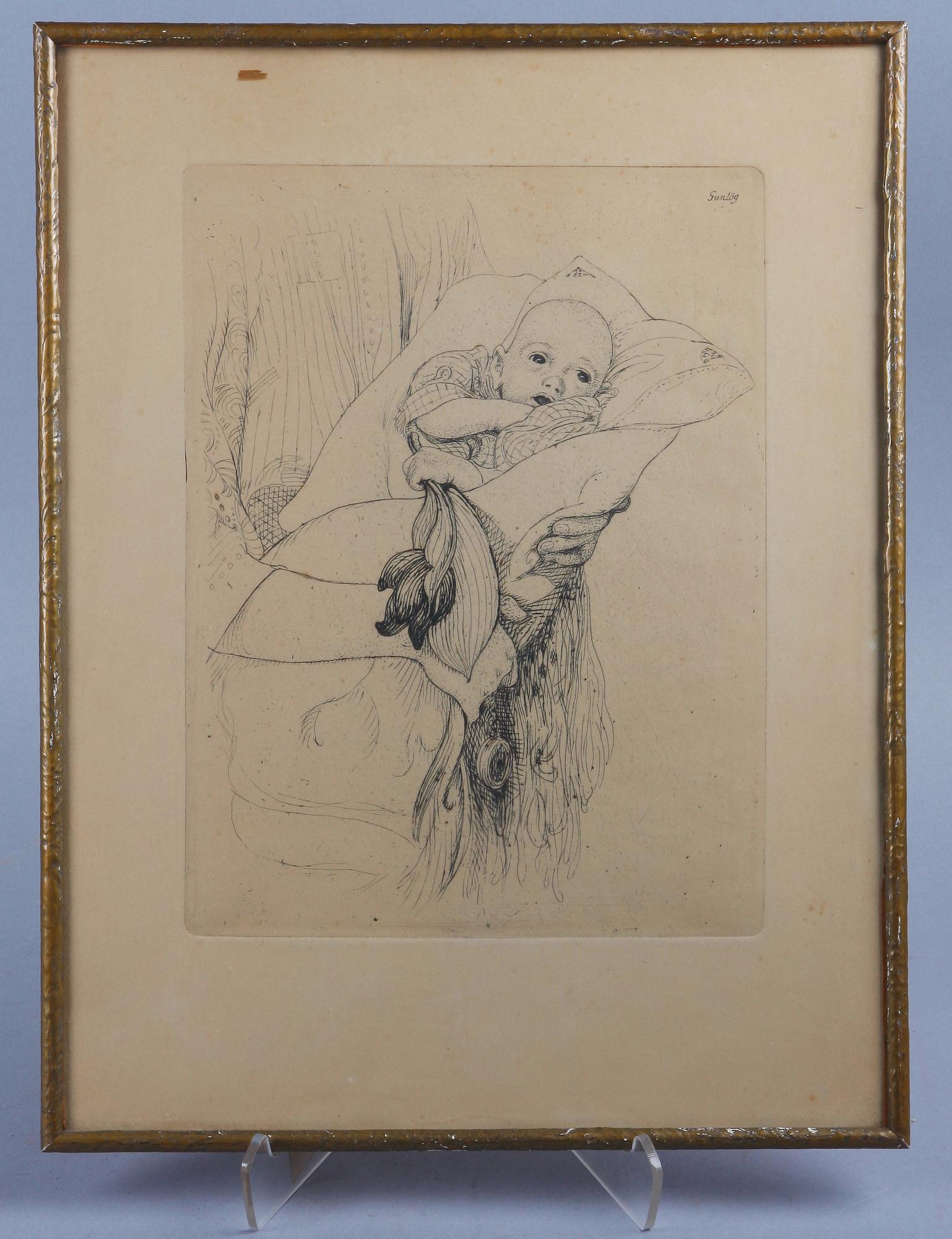 CARL LARSSON, etsning.