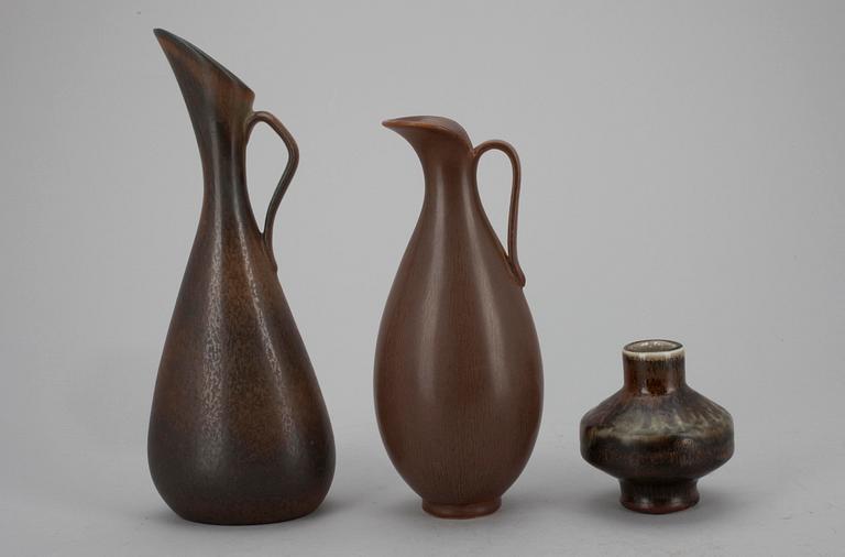 KANNOR, 2 st. samt VAS, keramik, Gustavsberg och Rörstrand.