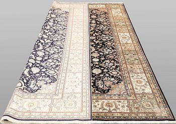 An oriental silk carpet, c. 283 x 184 cm.