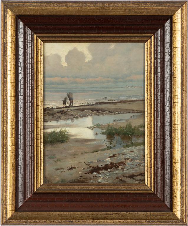 Frants Henningsen, Kustlandskap med tångsamlare.