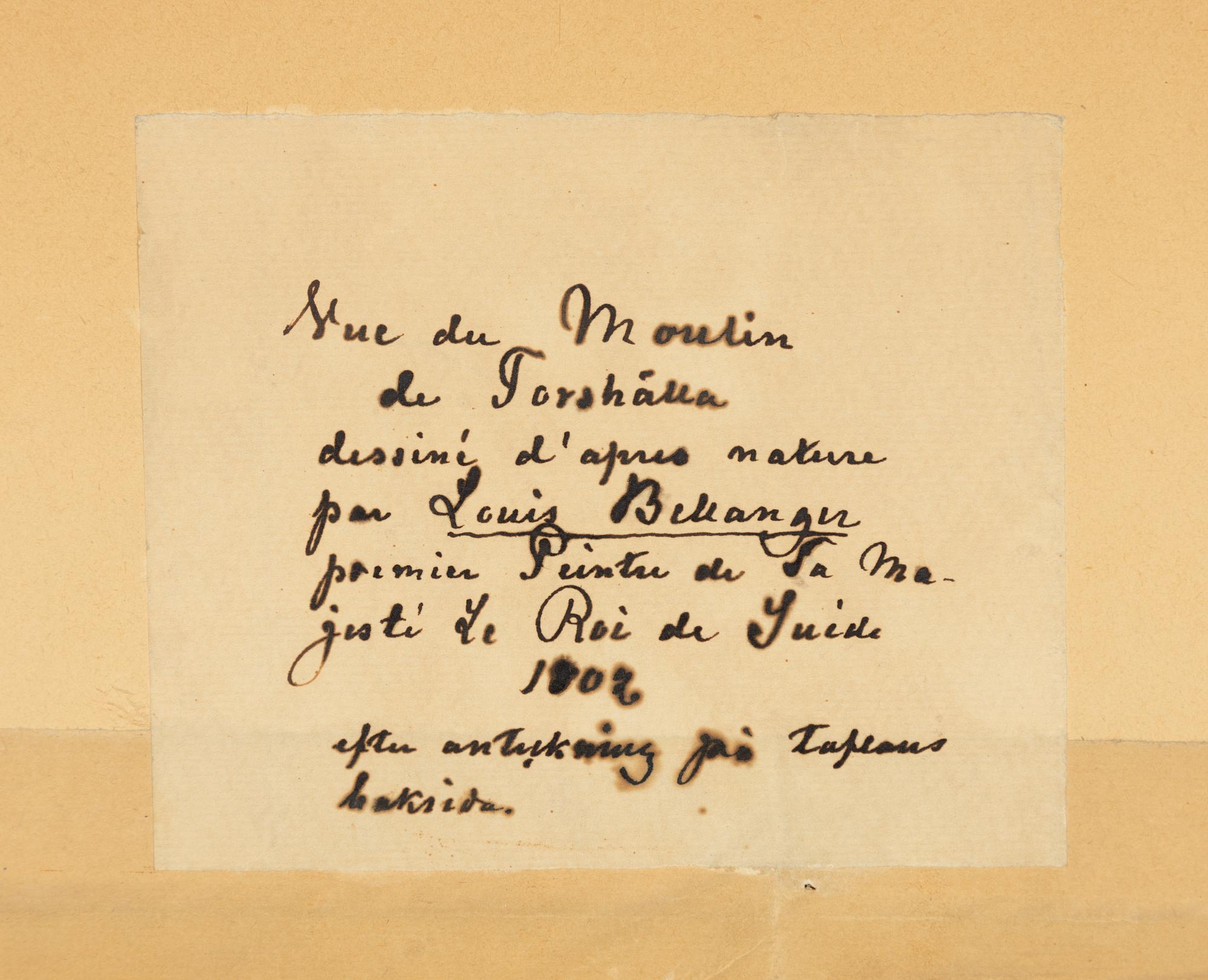 Louis Belanger, ,"Vue du moulin de Torshälla".