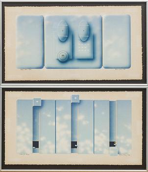 BECK & JUNG, Inkplot 2 st, signerade, numrerade o daterade 1978 ...
