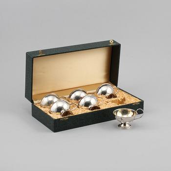 PUNCHKOPPAR, 6 st, silver, K & EC, Göteborg, 1951-1953. Vikt 181 g.