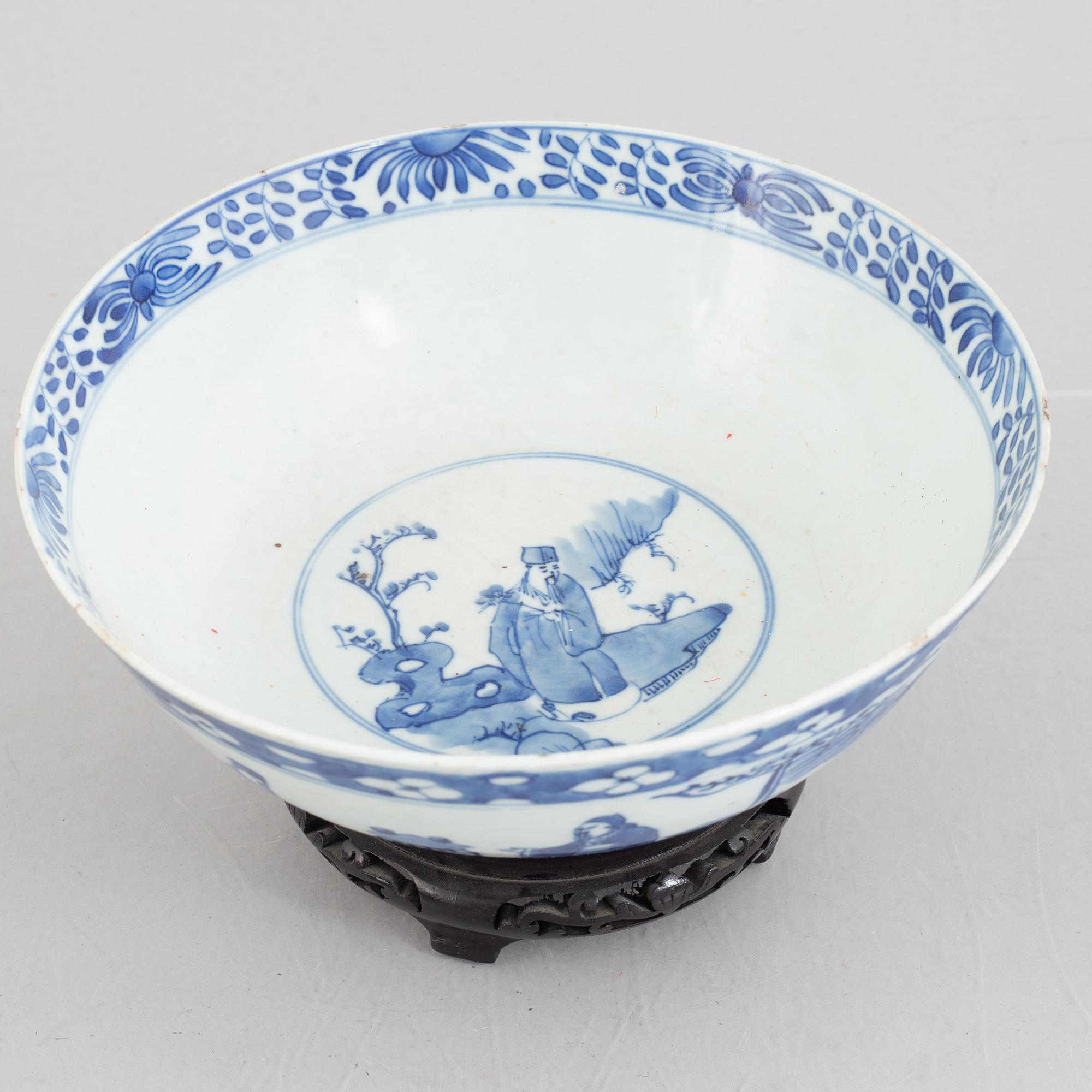 Parti porslin, 6 delar, Kina, 1800-tal/sen Qing.