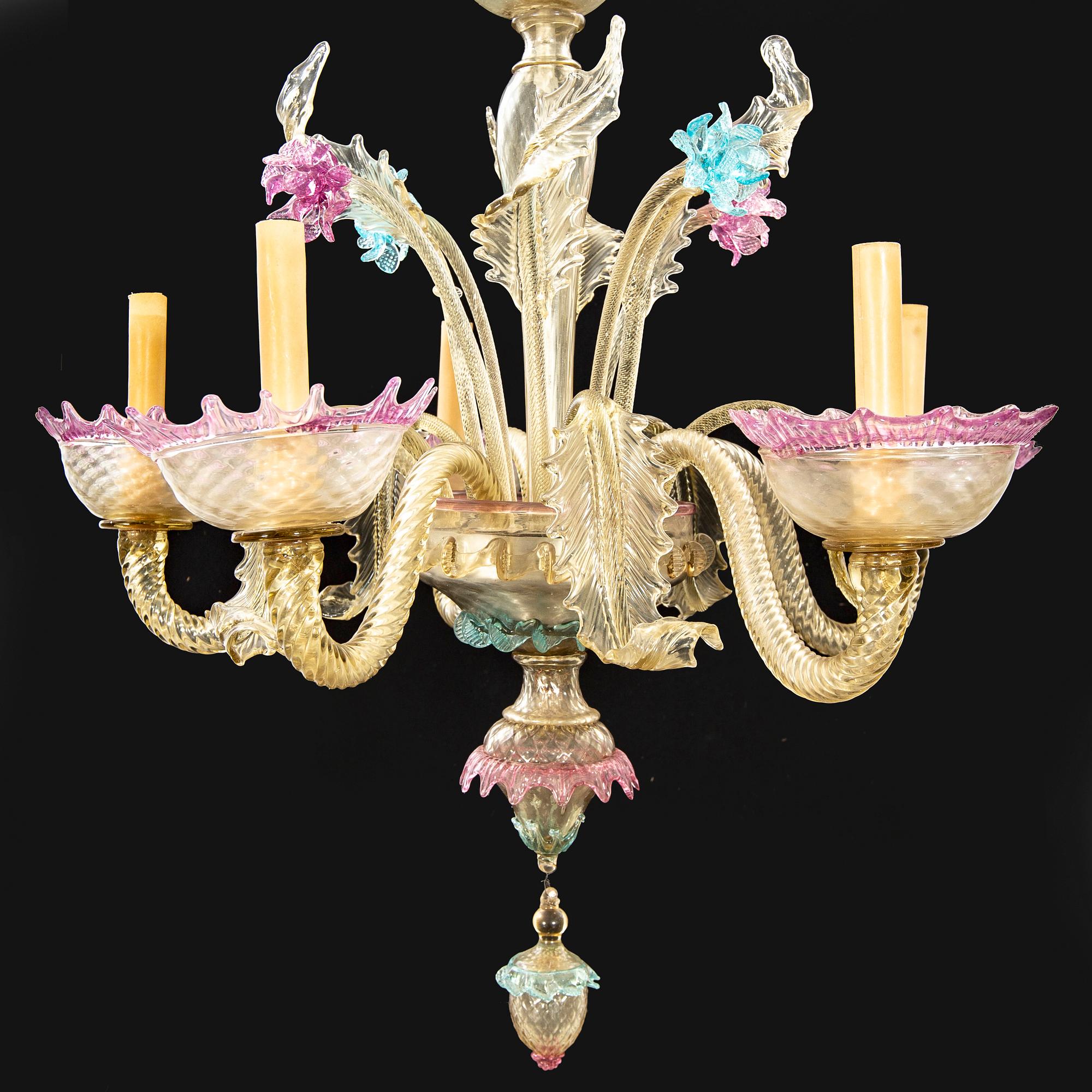 Taklampa Murano Venedig Italien 1900-talets mitt.