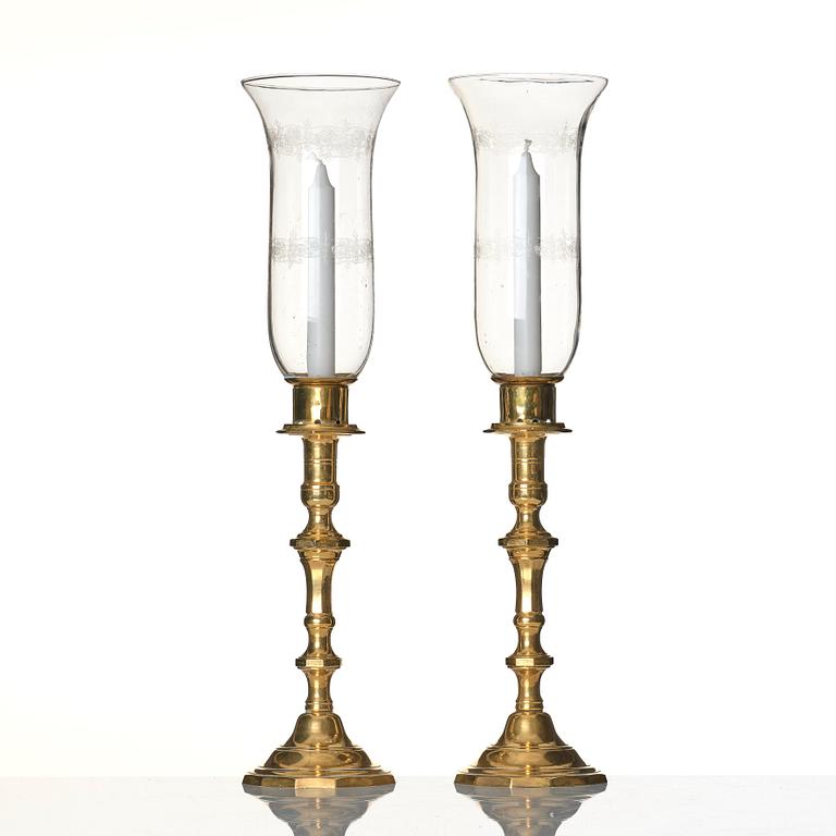 a pair of candle holders, first half of 20th century.