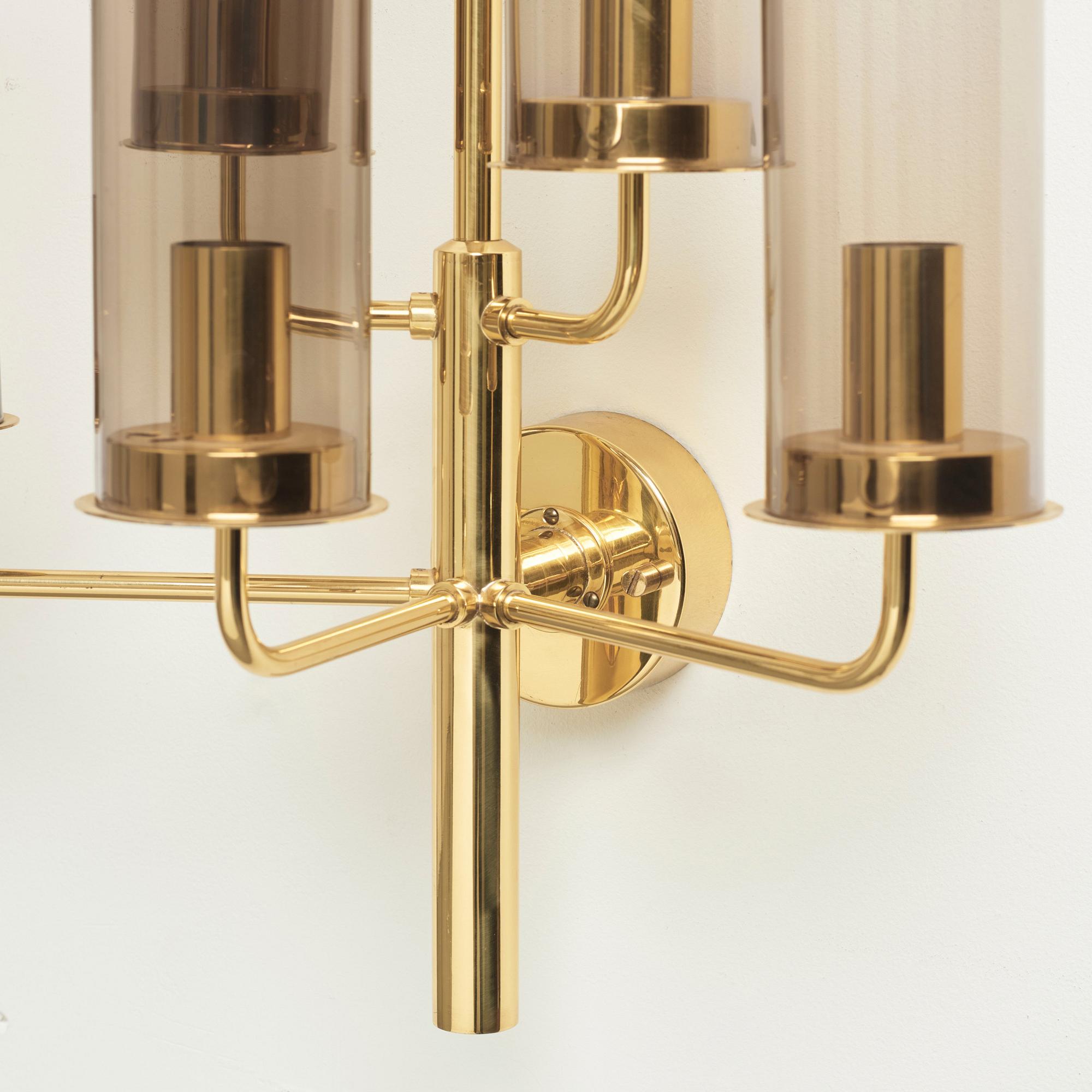 Hans-Agne Jakobsson, vägglampetter, ett par, "Sonata", modell "V169-5", Hans-Agne Jakobsson AB, Markaryd, 1960-70-tal.