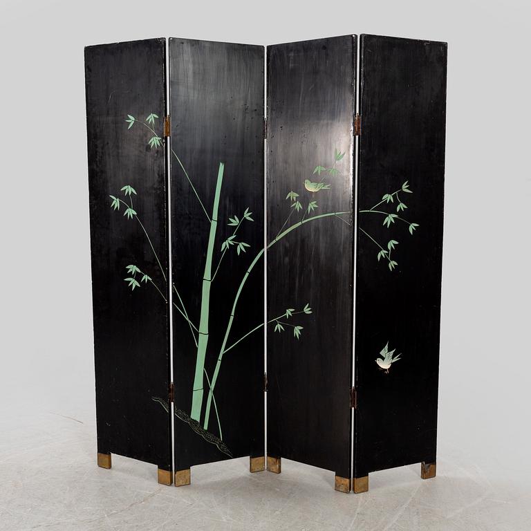 A Japanese 20th century folding screen.