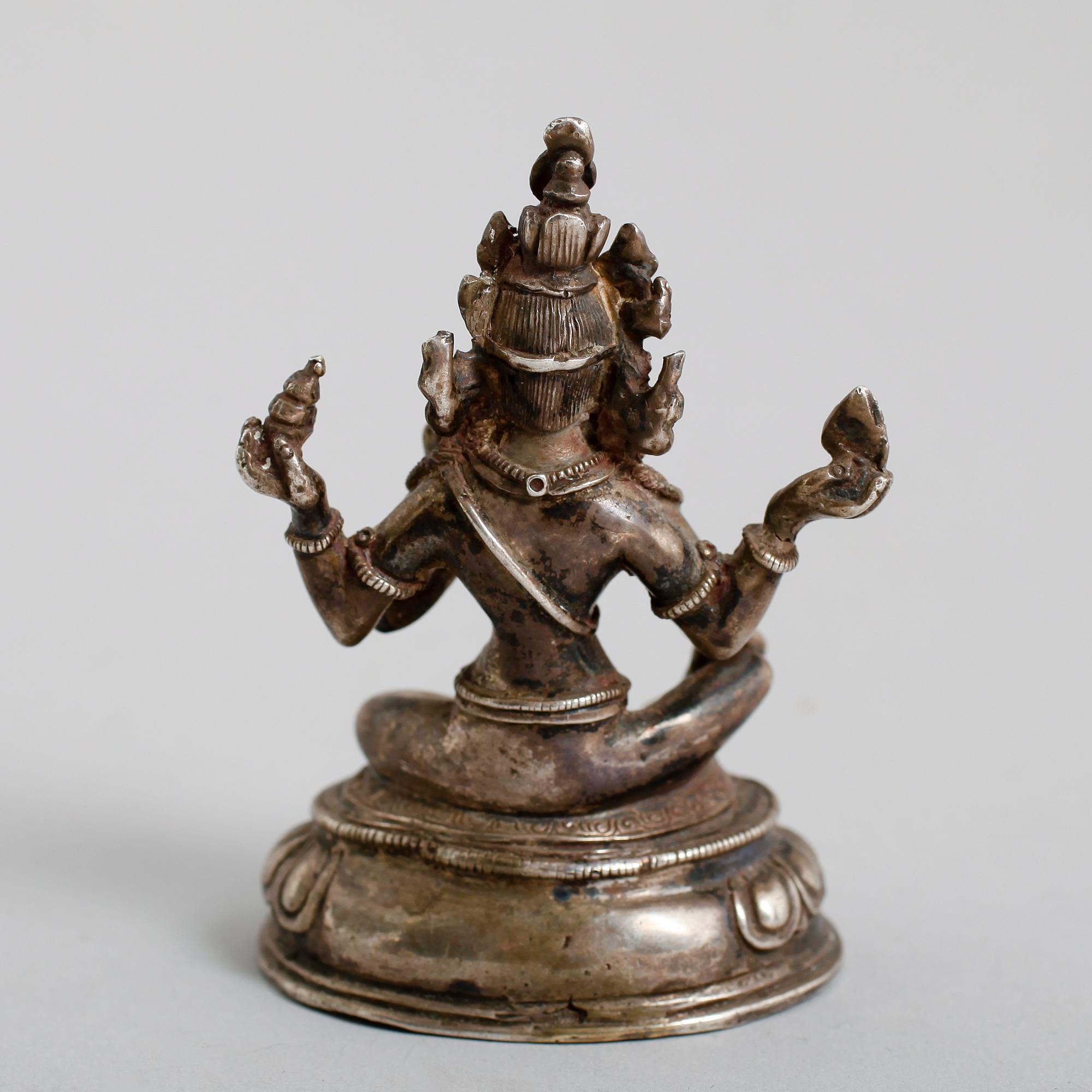 FIGUR, silver, sinotibetansk, 1800-tal.