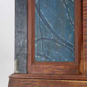 A writing cabinet, Värmland, dated 1862.