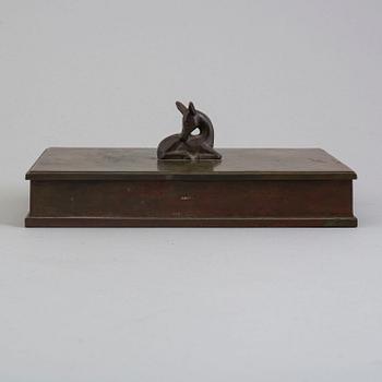 SUNE BÄCKSTRÖM, a bronze box from Malmö, 1930's.