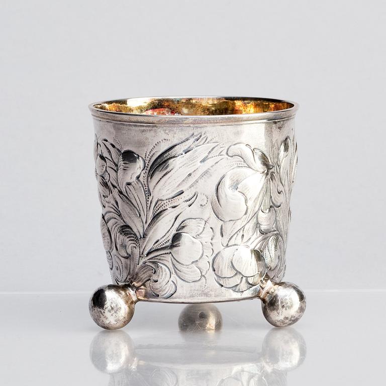 A Swedish silver beaker, mark of Petter Britt, Kalmar (active 1701-1758 (1779)).