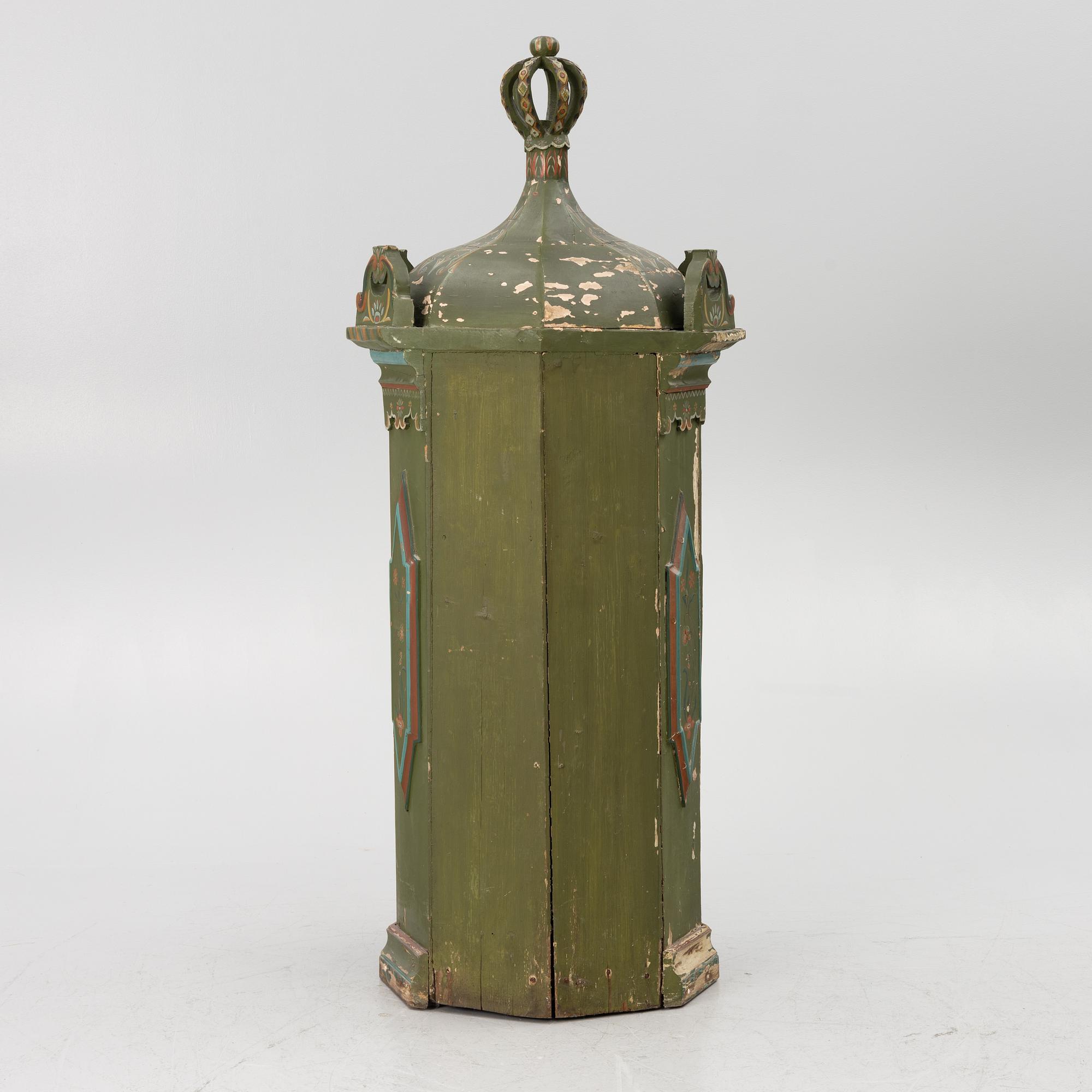 Corner cabinet, likely 18th century.