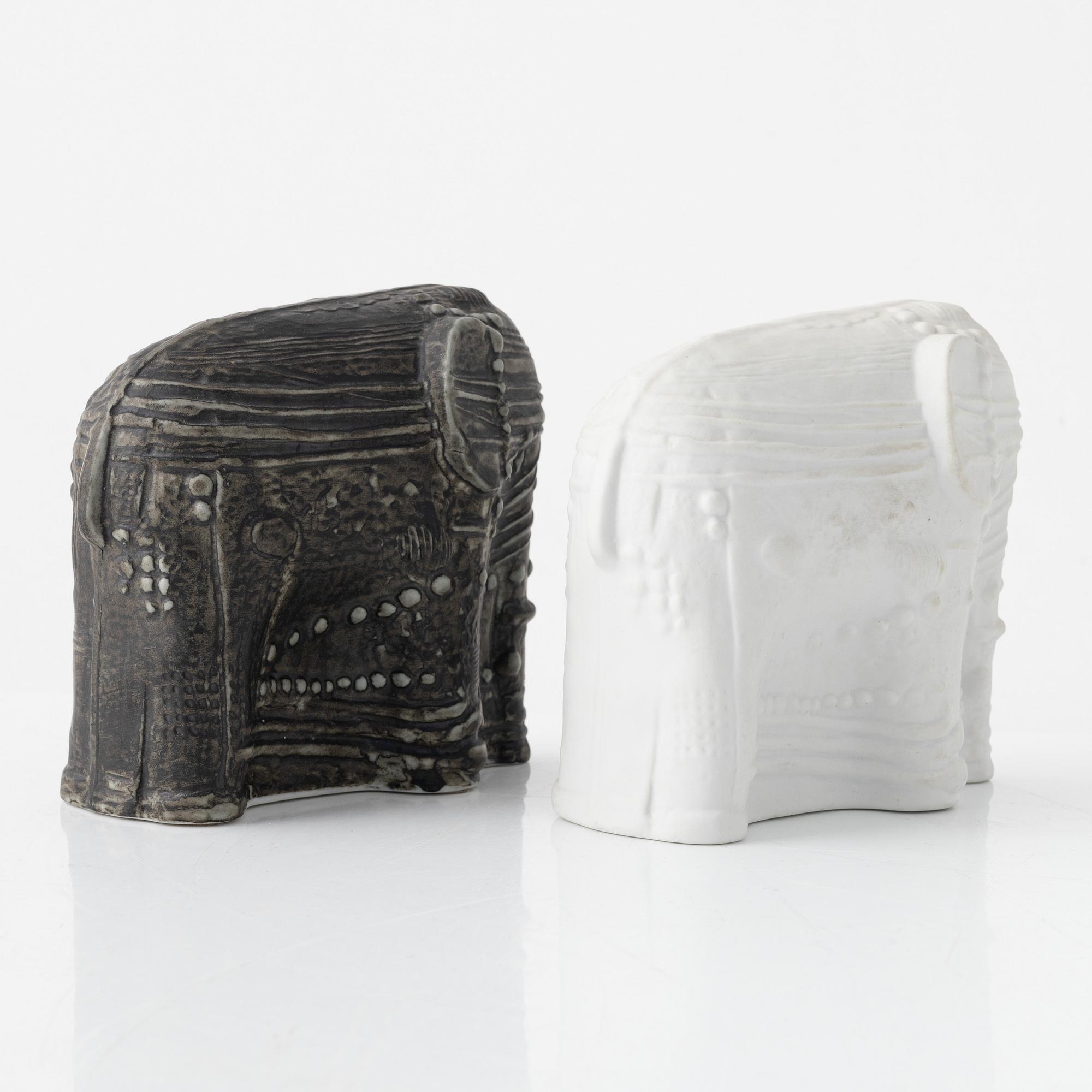 Bertil Vallien, figuriner, 2 st, stengods, Rörstrand.