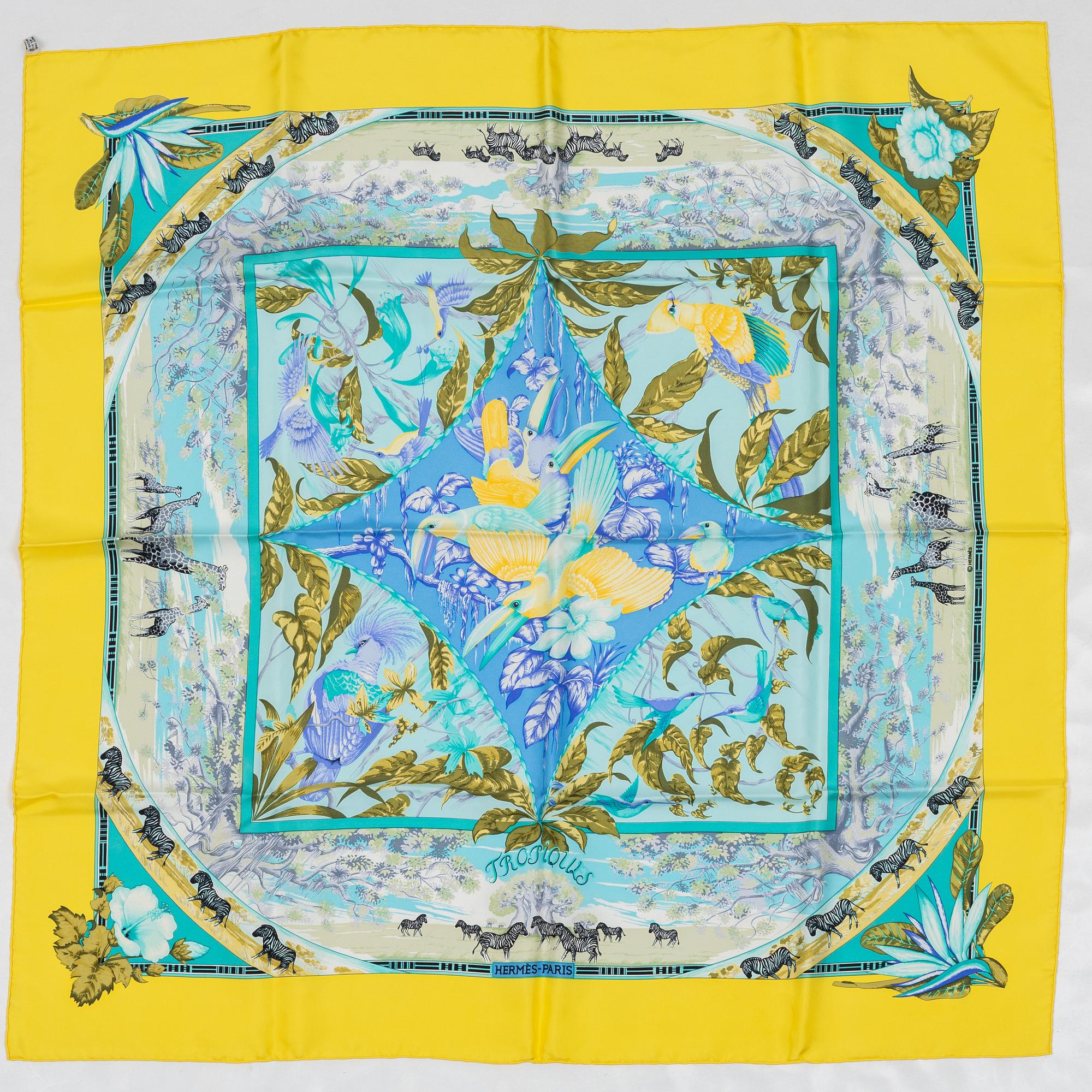 Hermès, scarf, "Tropiques".