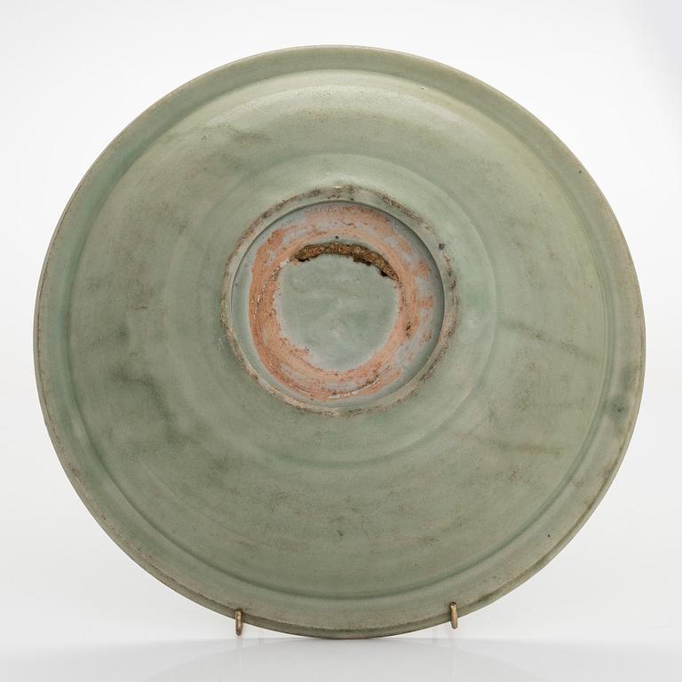 A Celadon dish, Ming dynasty (1368-1644).